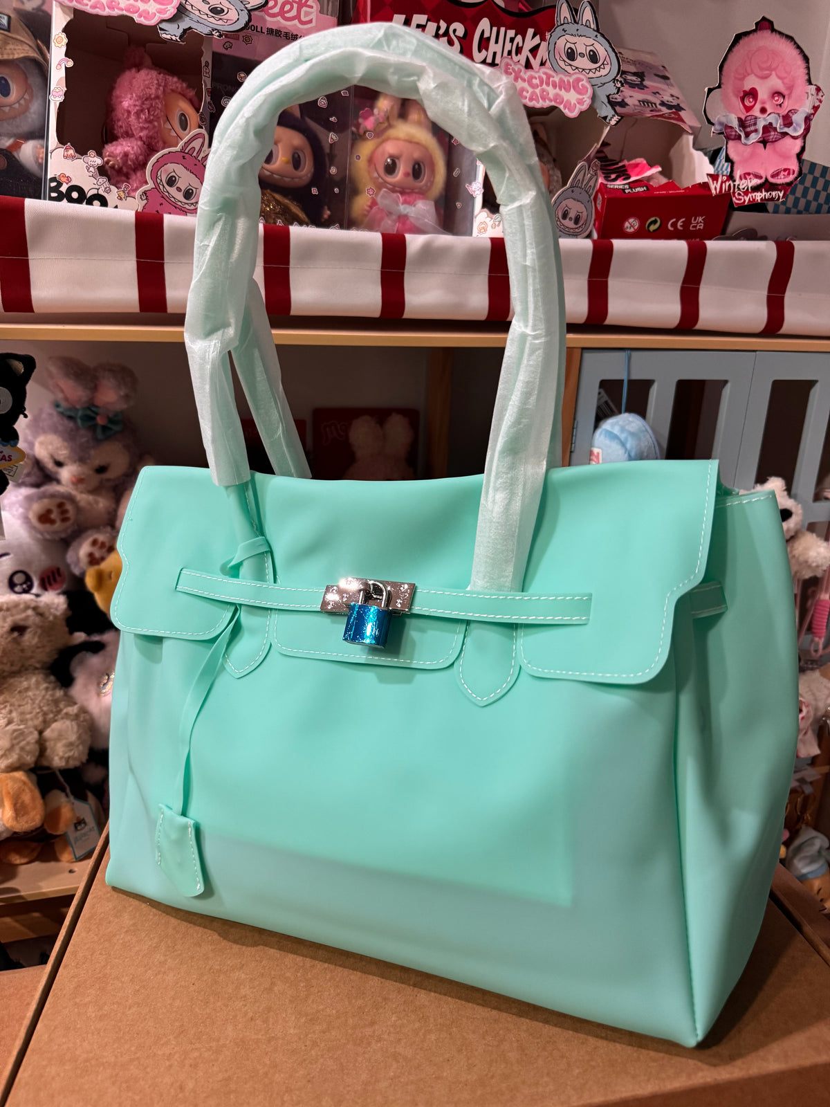 Classic Jelly Firkin Handbag | Clear PVC Handbag | Macaron Collection | US Seller