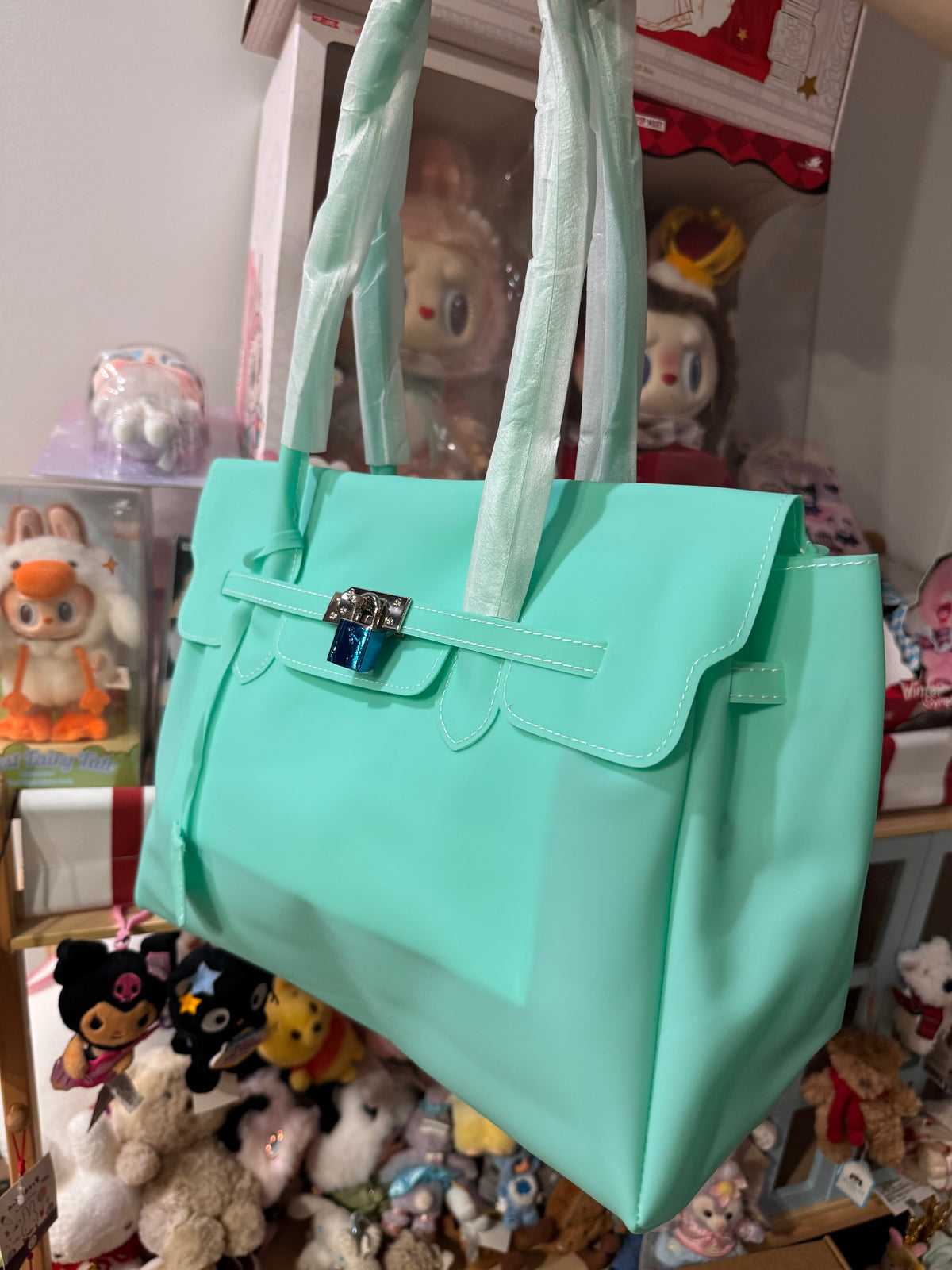 Classic Jelly Firkin Handbag | Clear PVC Handbag | Macaron Collection | US Seller