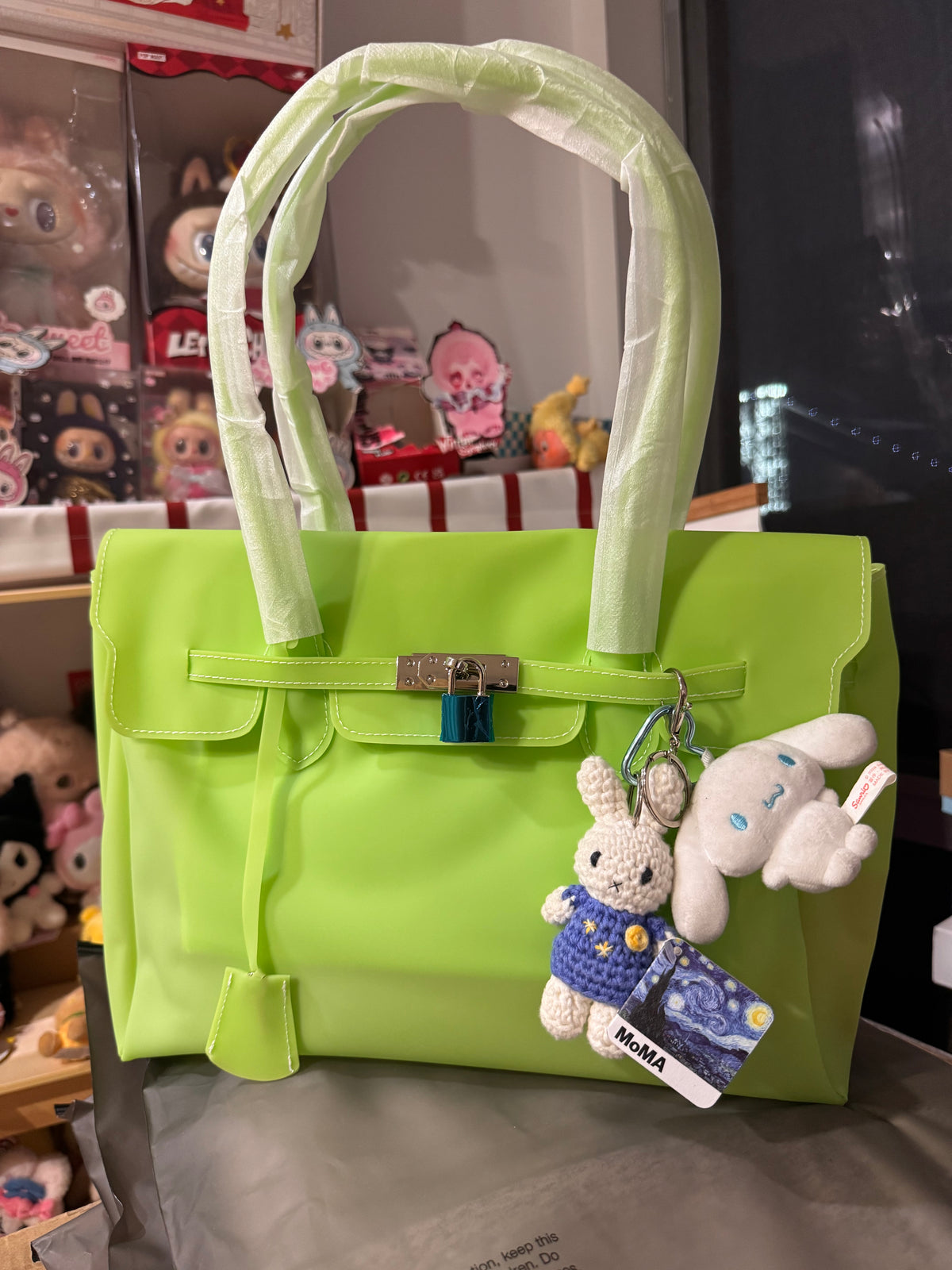 Classic Jelly Firkin Handbag | Clear PVC Handbag | Macaron Collection | US Seller